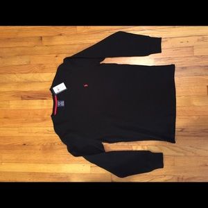 Polo Ralph Lauren Black Waffle-Knit Thermal Shirt